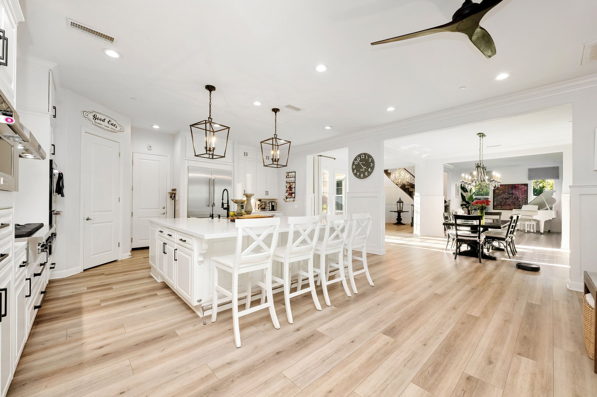 Bright, elegant open-concept living space in a renovated Central and Southeastern Ohio home